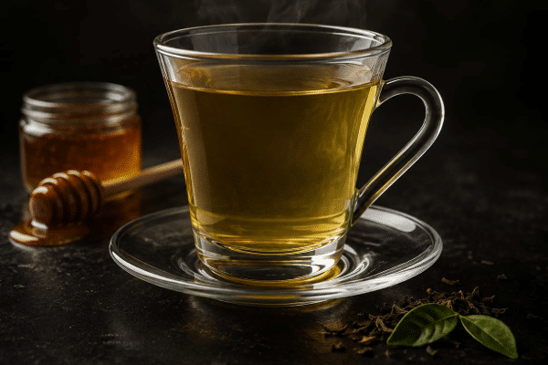شاي أخضر مع عسل