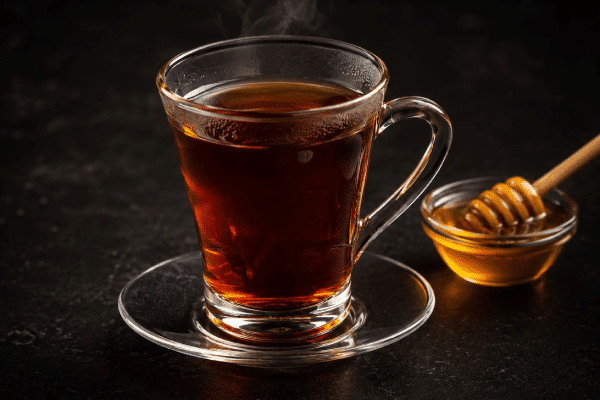 شاي احمر مع عسل